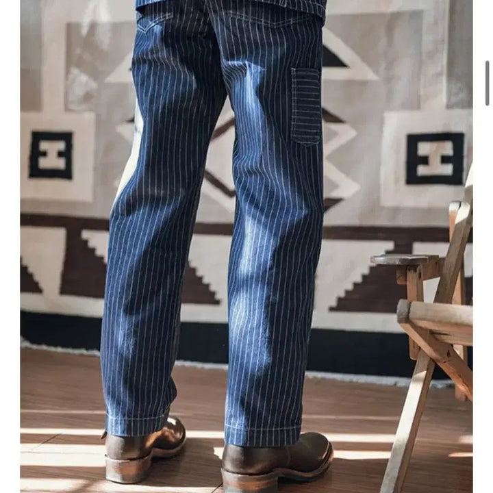 [BUNJANG] Bronson 1920s Wabash Stripe Work Pants Denim / 브론슨 1920s 와바시 워크 팬츠 스트라이프 데님