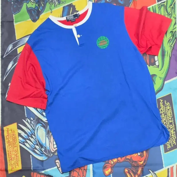 [BUNJANG] Polo Ralph Lauren Volleyball Henleys T-Shirt / Polo Ralph Lauren Volleyball 헨리넥 반팔 M