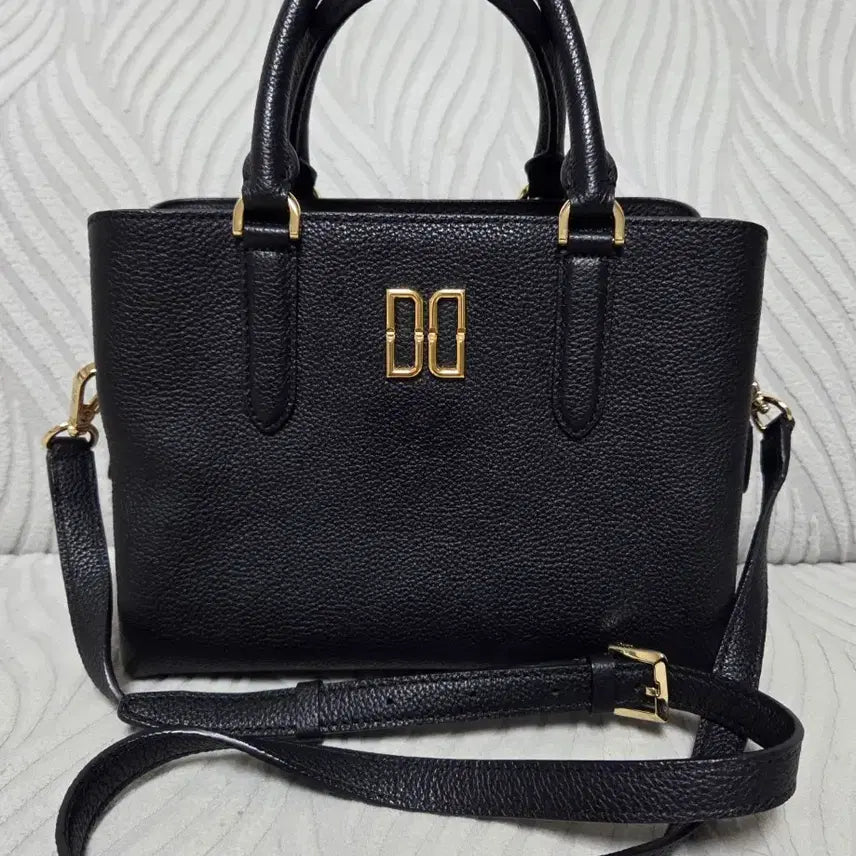 [BUNJANG] Daks Black Check Accent Small Tote Bag / 닥스 블랙 체크 배색 스몰 토트백