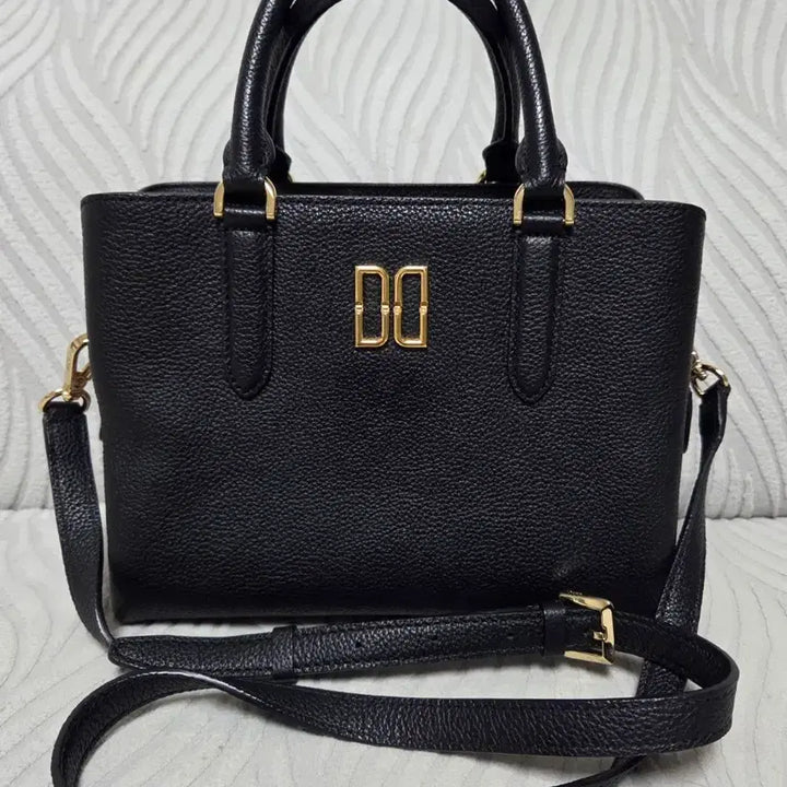 [BUNJANG] Daks Black Check Accent Small Tote Bag / 닥스 블랙 체크 배색 스몰 토트백