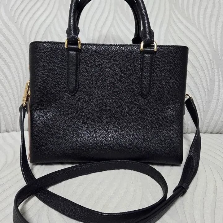 [BUNJANG] Daks Black Check Accent Small Tote Bag / 닥스 블랙 체크 배색 스몰 토트백