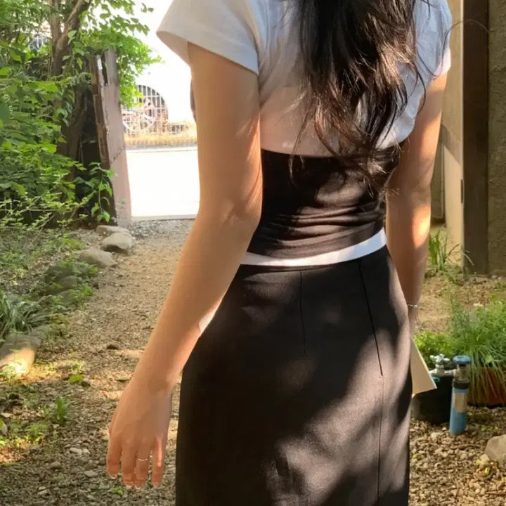 [BUNJANG] Avoe Classic Maxi Long Skirt Black M / 아보에 클래식 맥시 롱스커트 블랙 M