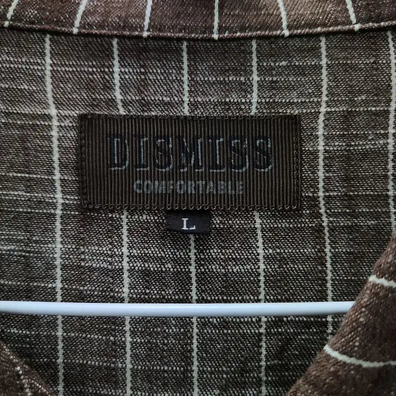 [BUNJANG] Latte Mori Vintage Eyelet Stripe Brown Shirt L / 빈티지 라떼모리 아일렛 스트라이프 브라운 셔츠 L