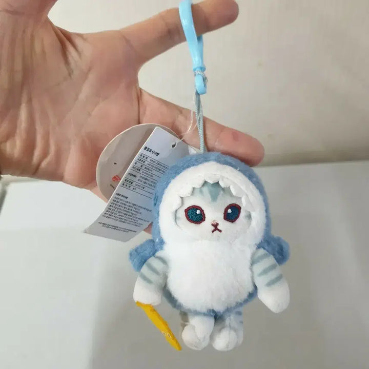 [BUNJANG] Mofusand Shark Charm Cream Cat Mofusand Cat Charm / 모후샌드 상어키링 크림냥 모후샌드고양이키링