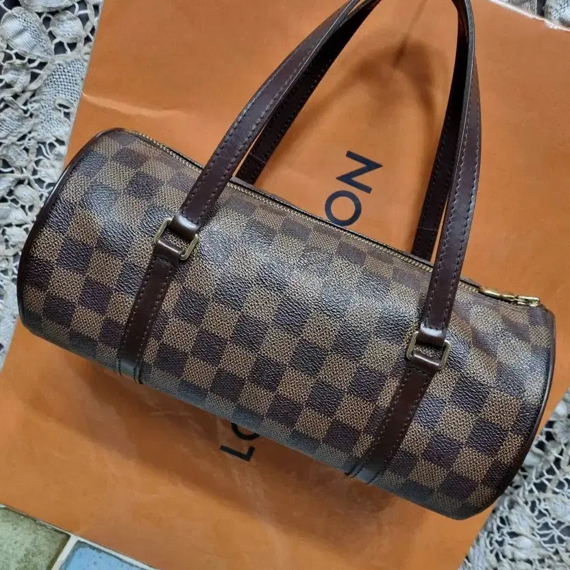 [BUNJANG] Louis Vuitton Azur Damier Papillon Bag / 정품루이비통아주르다미에  빠삐용