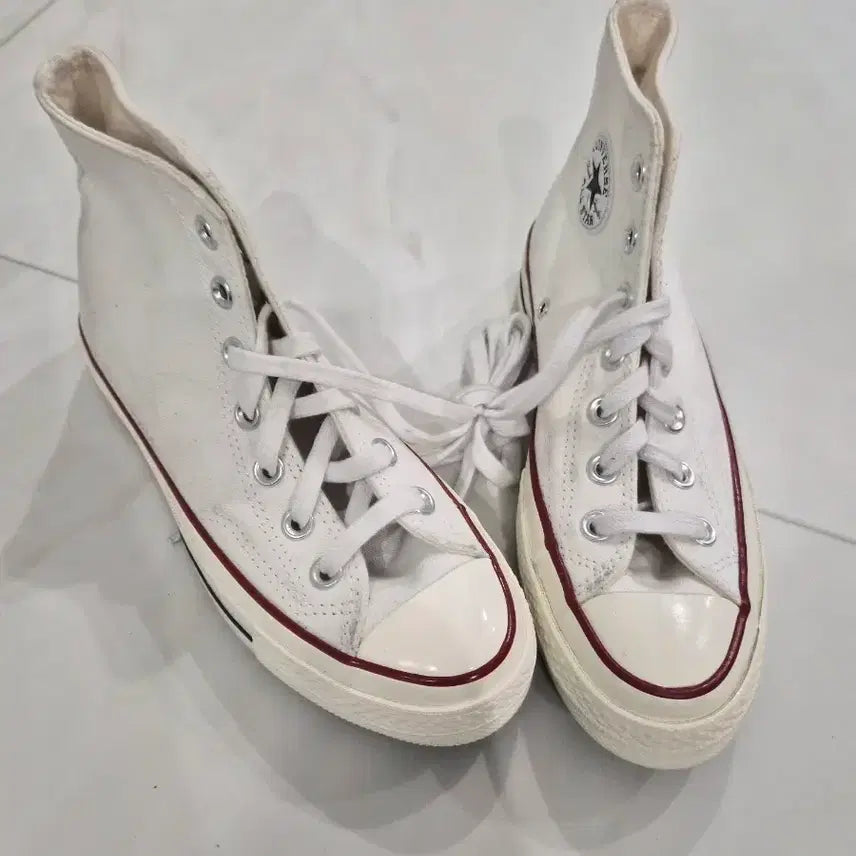 [BUNJANG] Converse Chuck Taylor All Star High White Canvas Sneakers / 컨버스 척테일러 올스타 하이 화이트