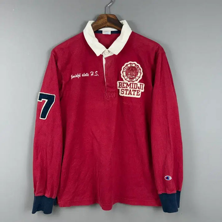 [BUNJANG] Champion Vintage Burgundy Rugby Shirt / 챔피온 빈티지 버건디 럭비 셔츠 E126