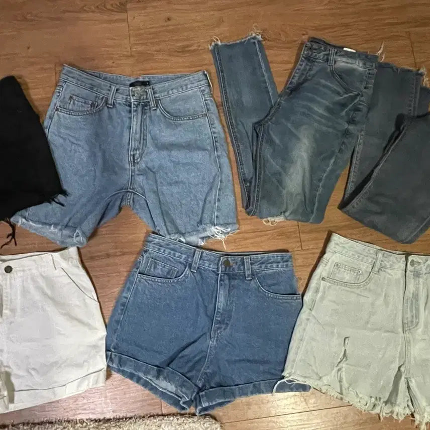 [BUNJANG] MIXXO Bundle Set 7pcs Denim &amp; Cotton Shorts / 일괄7종 만원) MIXXO 미쏘 브랜드 포함 핫팬츠 데님 화이트 면바지