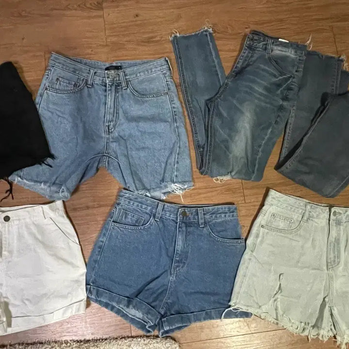 [BUNJANG] MIXXO Bundle Set 7pcs Denim &amp; Cotton Shorts / 일괄7종 만원) MIXXO 미쏘 브랜드 포함 핫팬츠 데님 화이트 면바지