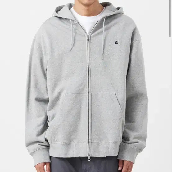 [BUNJANG] Carhartt WIP Hooded Zip-Up Sweatshirt Grey L / 칼하트wip 후드집업 그레이 (L)