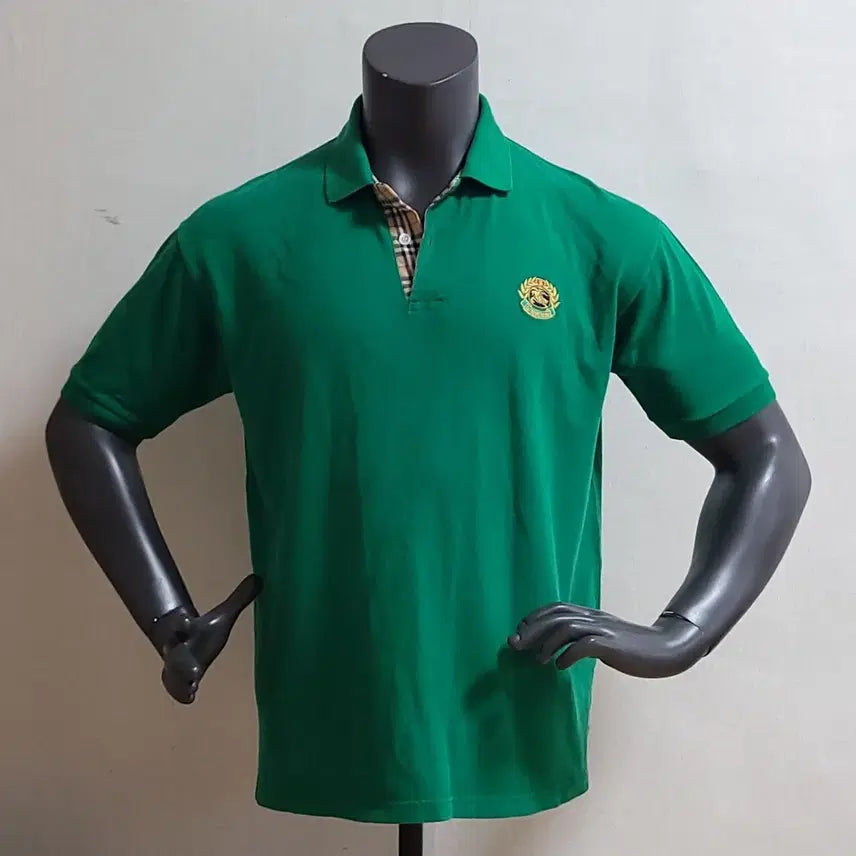 [BUNJANG] Burberry Green Short Sleeve Polo Shirt Size 105 / 버버리 그린 반팔 폴로티 105
