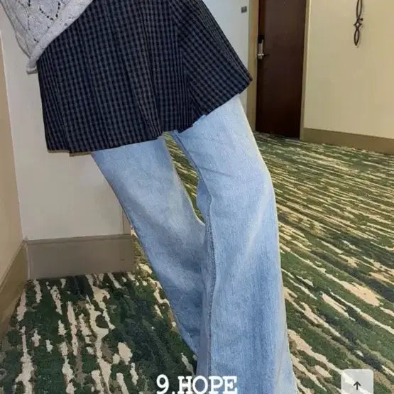 [BUNJANG] Kim Ah-hop Check Wrap Skirt (Gray) / [새상품]김아홉 체크 랩 스커트 (gray)