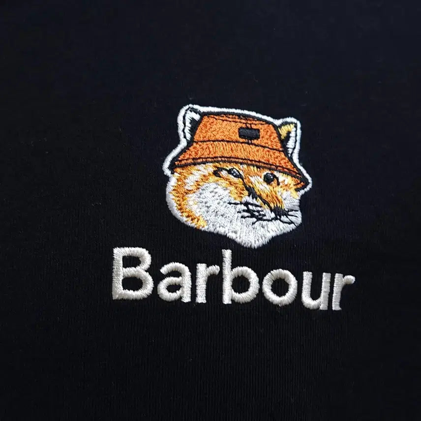 [BUNJANG] Barbour x Maison Kitsuné Collaboration Sweatshirt / 바버 메종키즈네 콜라보 맨투맨 100