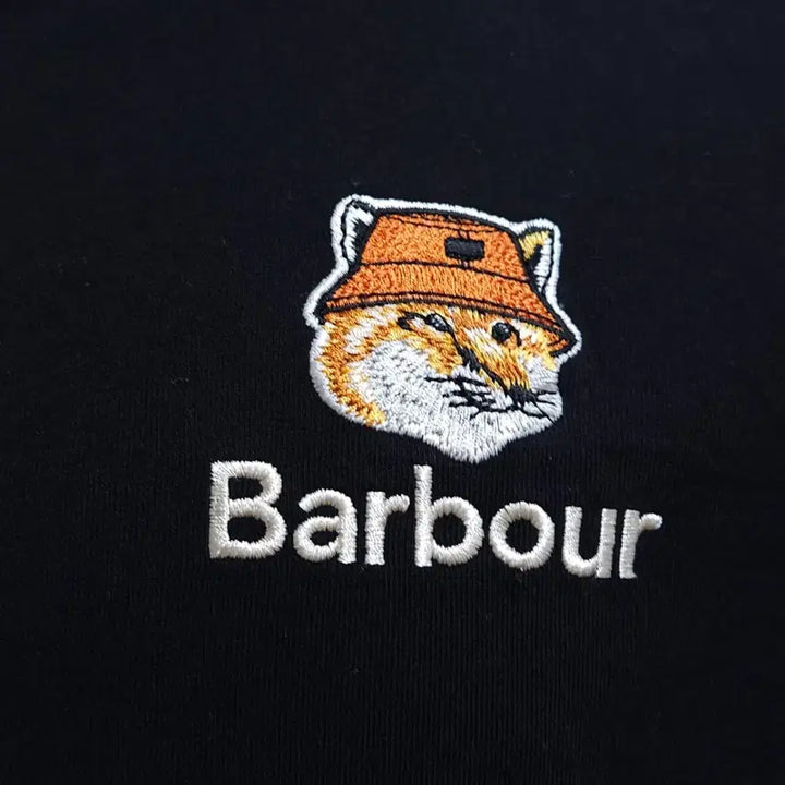 [BUNJANG] Barbour x Maison Kitsuné Collaboration Sweatshirt / 바버 메종키즈네 콜라보 맨투맨 100