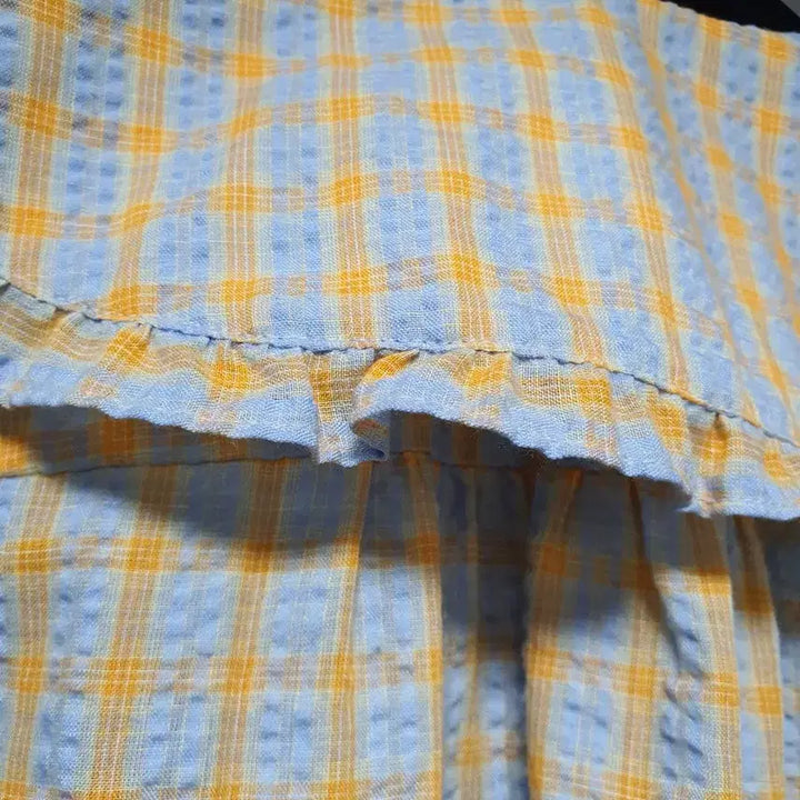[BUNJANG] On&amp;On Check Seersucker Short-Sleeve Blouse (S-M) / on&amp;on온앤온 체크 세일러카라 시어서커 반팔블라우스 s~m