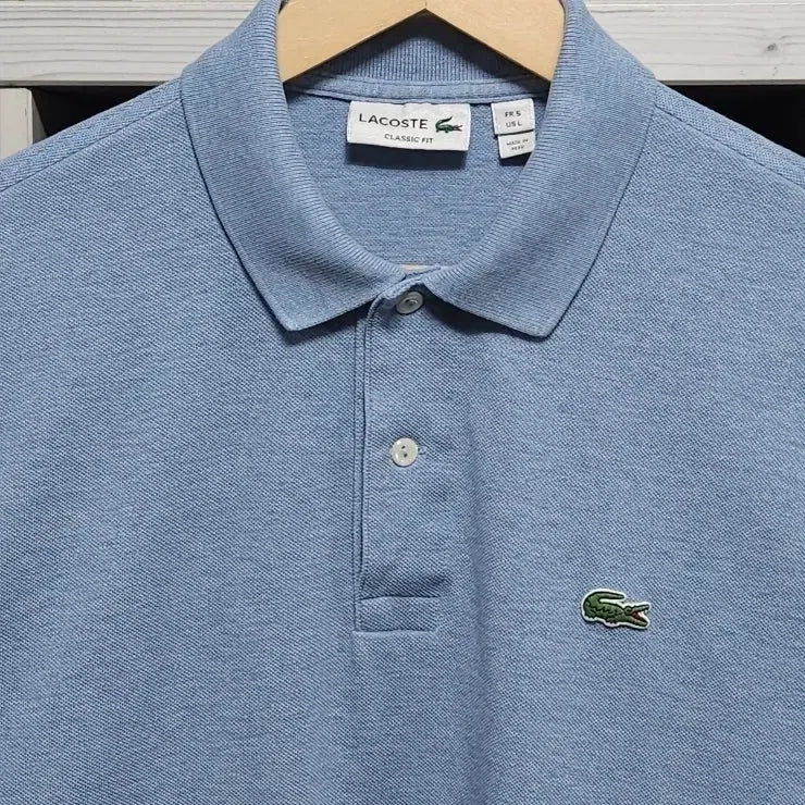 [BUNJANG] Lacoste Short Sleeve Polo Shirt Blue / 100 LACOSTE 라코스테 반팔 카라티 블루