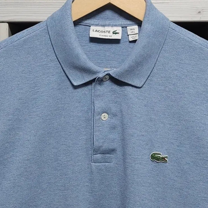 [BUNJANG] Lacoste Short Sleeve Polo Shirt Blue / 100 LACOSTE 라코스테 반팔 카라티 블루