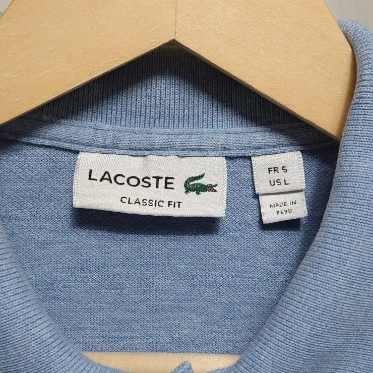 [BUNJANG] Lacoste Short Sleeve Polo Shirt Blue / 100 LACOSTE 라코스테 반팔 카라티 블루