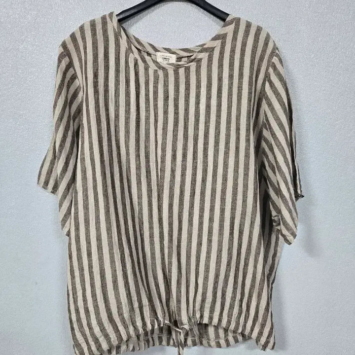 [BUNJANG] Stripe String Linen Blouse / 스트라이프 스트링 린넨 블라우스 66