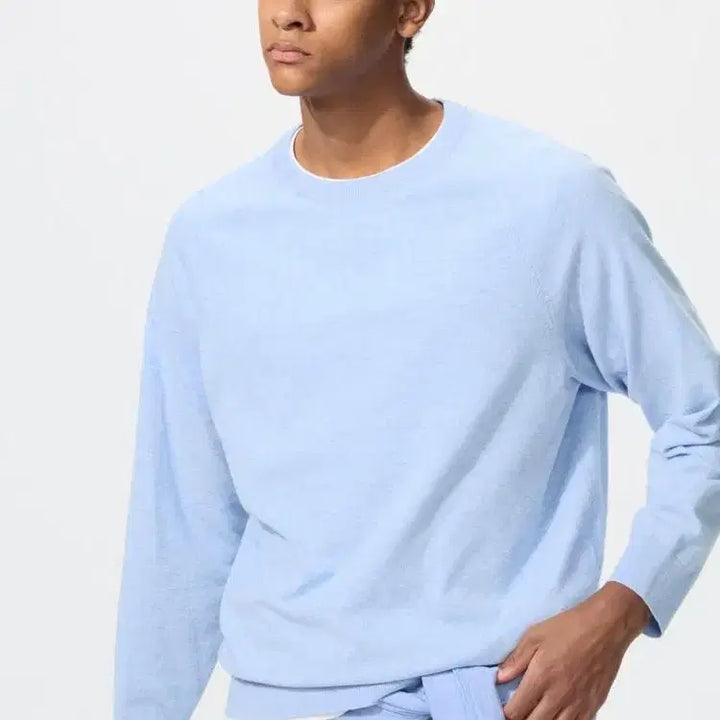 [BUNJANG] Uniqlo Washable Cotton Blend Crewneck Sweater 26SS / 유니클로 워셔블 코튼 블렌드 크루넥 스웨터 26SS
