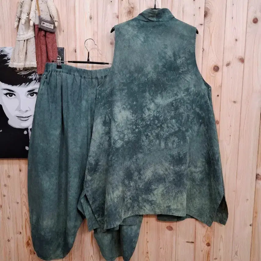 [BUNJANG] ZABANG Long Vest and Baggy Pants Set / 자방 (ZABANG) 롱 베스트  배기 바지 세트