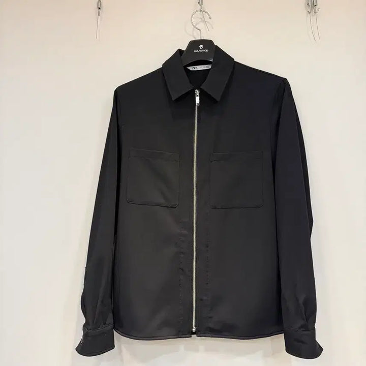 [BUNJANG] ZARA Black Zip-Up Minimal Jacket L / 자라 블랙 집업 미니멀 자켓 L