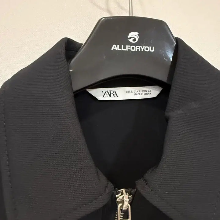 [BUNJANG] ZARA Black Zip-Up Minimal Jacket L / 자라 블랙 집업 미니멀 자켓 L