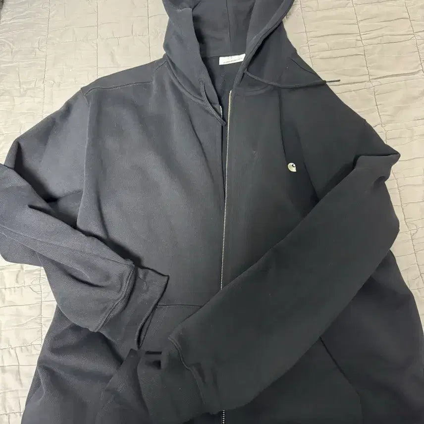 [BUNJANG] Carhartt WIP Black Zip-Up Hoodie (L) / 칼하트wip후드집업 블랙(L)