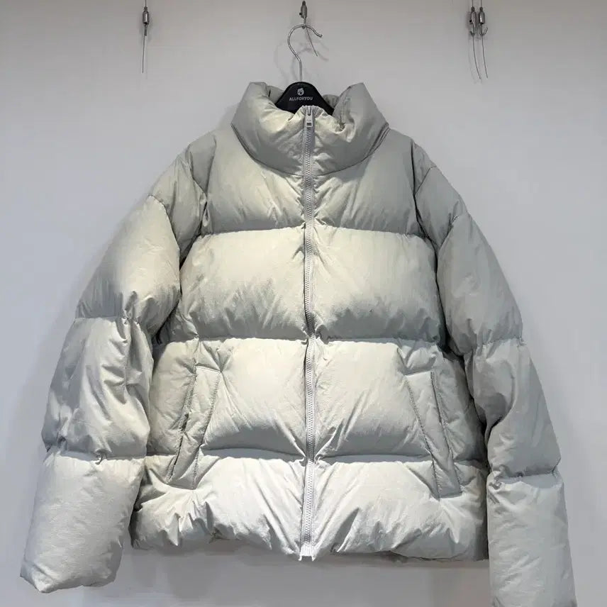 [BUNJANG] PLAC Short Padded Jacket XL Light Grey / 플랙진 PLAC 숏패딩 XL 라이트그레이