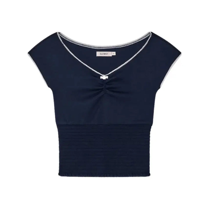 [BUNJANG] Glowny Peekaboo T-shirt Navy M / 글로니 피카부 티셔츠 네이비 M