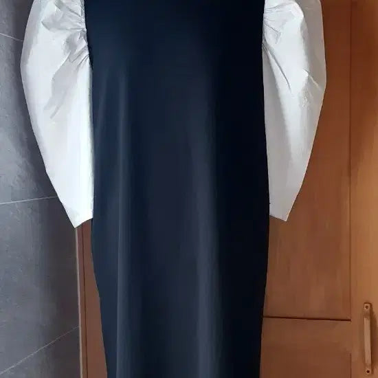 [BUNJANG] Puff Sleeve Spandex Cotton Dress / 퍼프 스판면 원피스