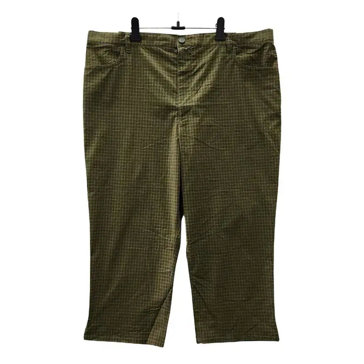 [BUNJANG] Vintage Casual Khaki Cropped Pants / 빈티지 캐주얼 카키 칠부 팬츠 바지
