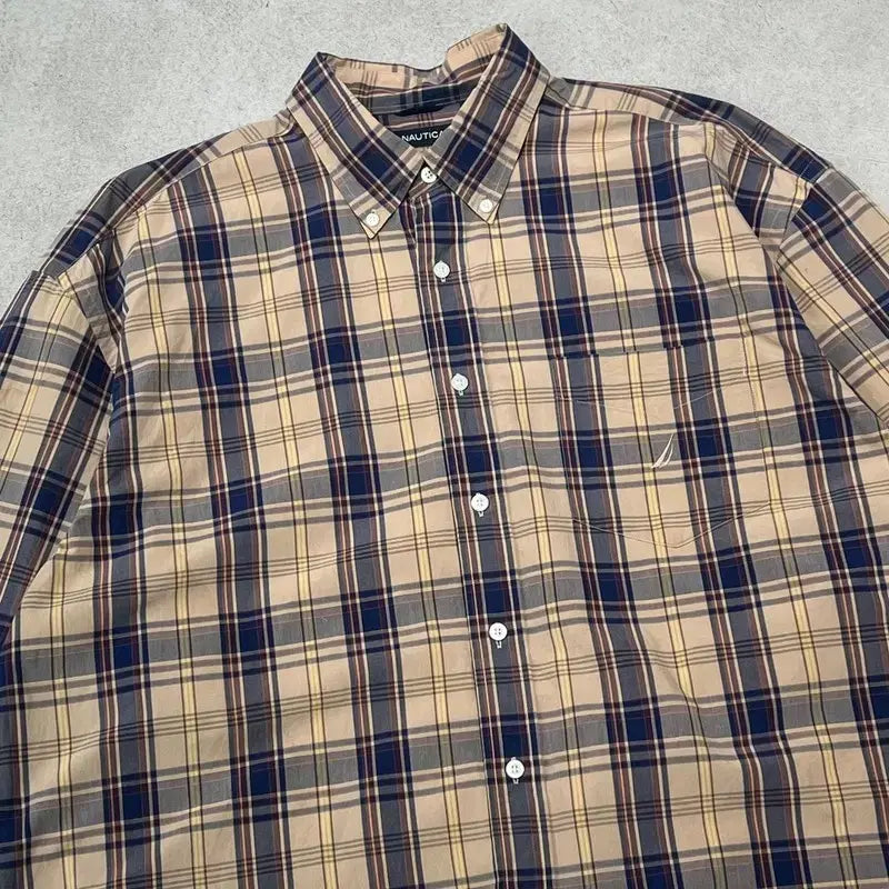 [BUNJANG] Nautica Work Check Shirt / 노티카 워크 체크셔츠 s11024