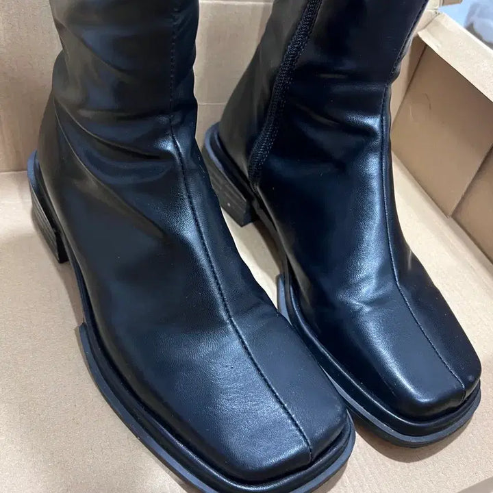 [BUNJANG] Nancy Square Toe Long Boots / 낸시 스퀘어토 롱부츠