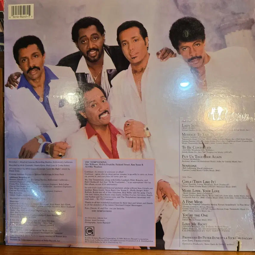 [BUNJANG] The Temptations To Be Continued US 1st Press Sealed LP / the Temptations.to be continued.86.US.초반