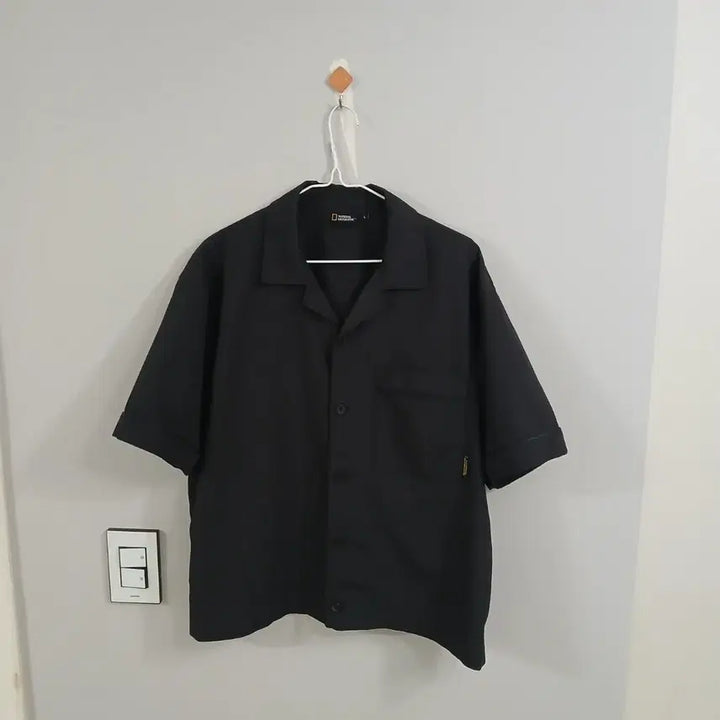 [BUNJANG] National Geographic Seersucker Collar Shirt Black Size 100 / 내셔널지오그래픽 시어서커 카라셔츠 정품 100
