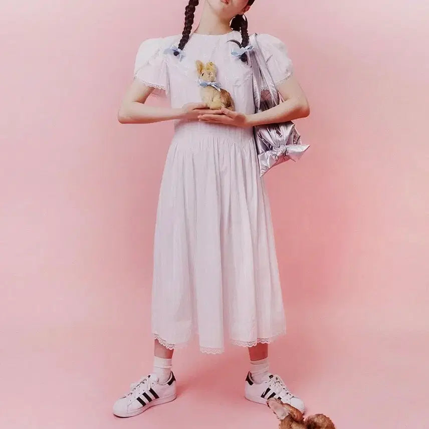 [BUNJANG] Jollyraid Annie White Dress / 졸리레이드 Annie white dress