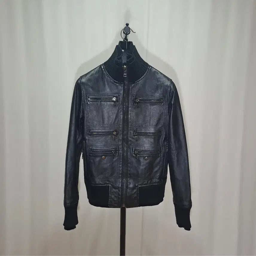 [BUNJANG] Dolce &amp; Gabbana Multi Zipper Pocket Lambskin Jacket / (택포) 돌체앤가바나 멀티지퍼포켓 램스킨 자켓 46 95 B863
