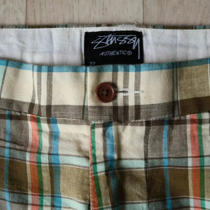 [BUNJANG] Vintage 00s Stussy Check Cotton Shorts / 빈티지 00s 스투시 체크 쇼츠
