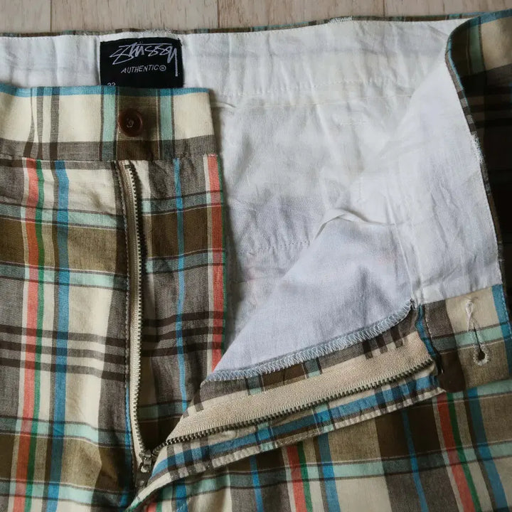 [BUNJANG] Vintage 00s Stussy Check Cotton Shorts / 빈티지 00s 스투시 체크 쇼츠