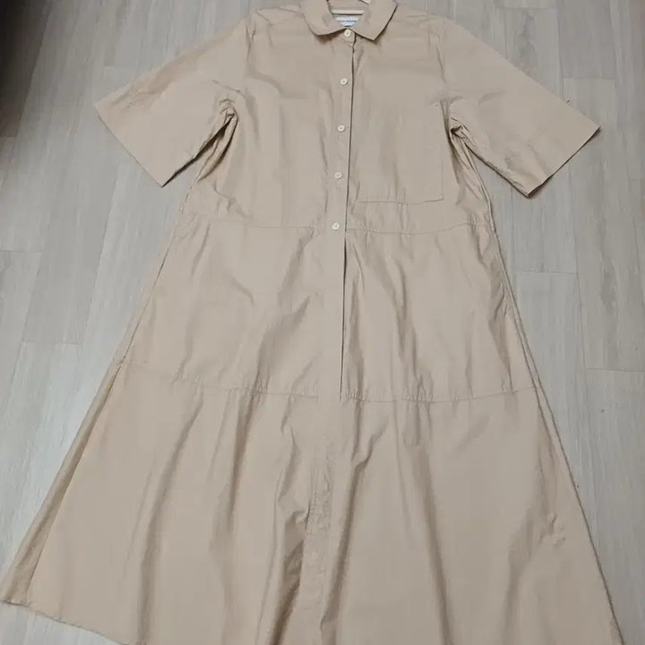 [SOLD OUT] 정품 헬렌카민스키 베이지 코튼 셔츠 롱원피스 M 총장110