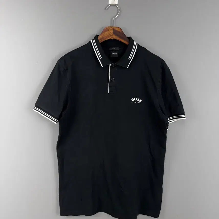 [BUNJANG] BOSS Logo Stretch Cotton Polo Shirt / 보스 로고 스트레치 코튼 폴로 셔츠 E135