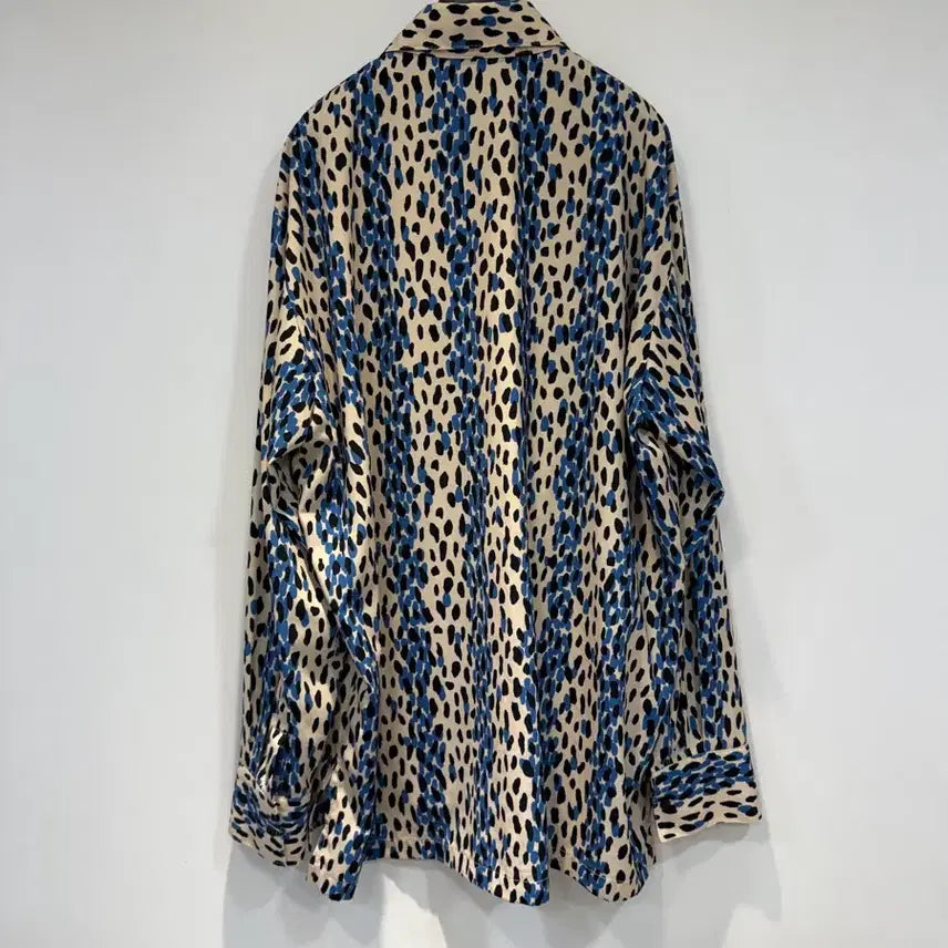 [BUNJANG] La Maison Blue Leopard Shirt / 라멀마메종 블루 레오파드 셔츠