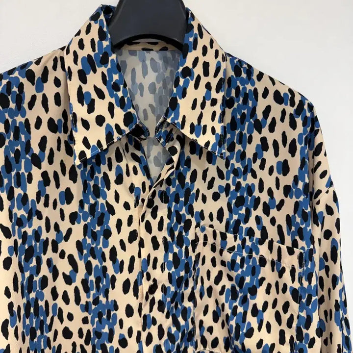 [BUNJANG] La Maison Blue Leopard Shirt / 라멀마메종 블루 레오파드 셔츠