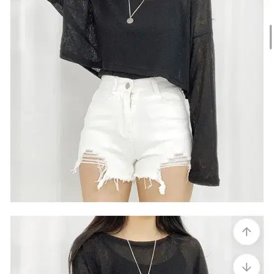 [BUNJANG] Bullyangsonyeo Seti Summer Crop Knit See-through / 에이블리 불량소녀 세티 섬머 크롭 니트 시스루 여름니트
