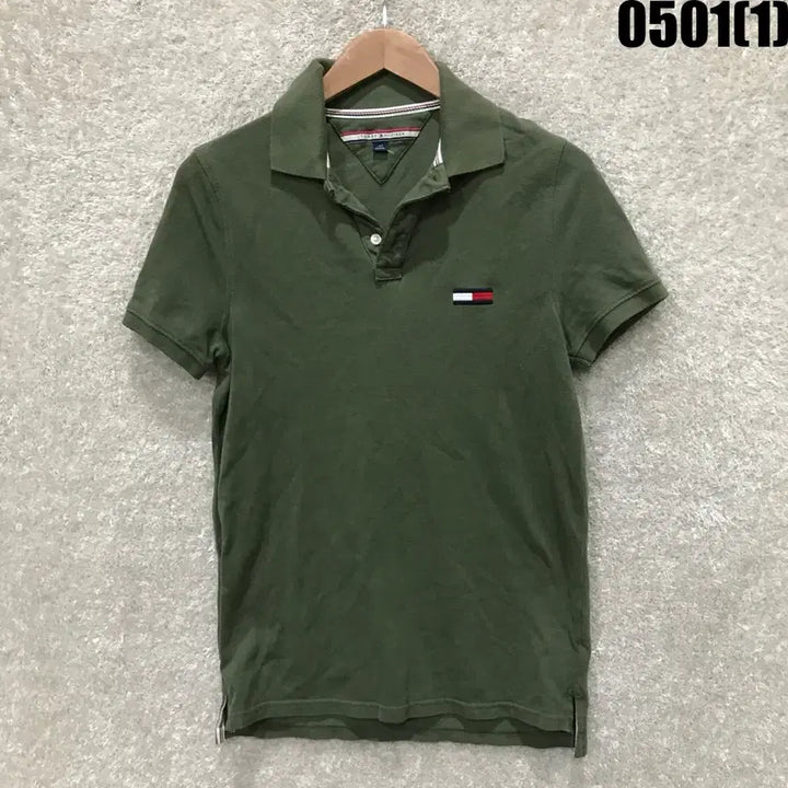 [BUNJANG] Tommy Hilfiger Khaki Short Sleeve Polo T-Shirt Size S / 타미힐피거 카키색 반팔 카라티 s