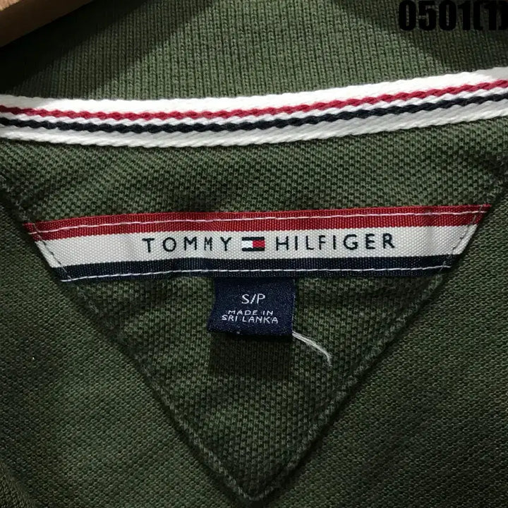 [BUNJANG] Tommy Hilfiger Khaki Short Sleeve Polo T-Shirt Size S / 타미힐피거 카키색 반팔 카라티 s