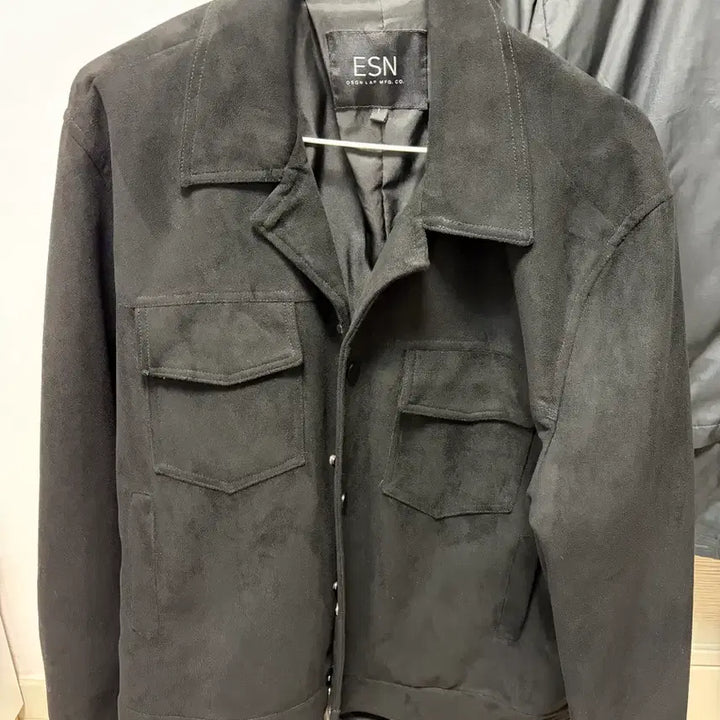 [BUNJANG] ESN Suede Trucker Jacket Black L Size / ESN 스웨이드 트러커 재킷 (상태 최상)L사이즈