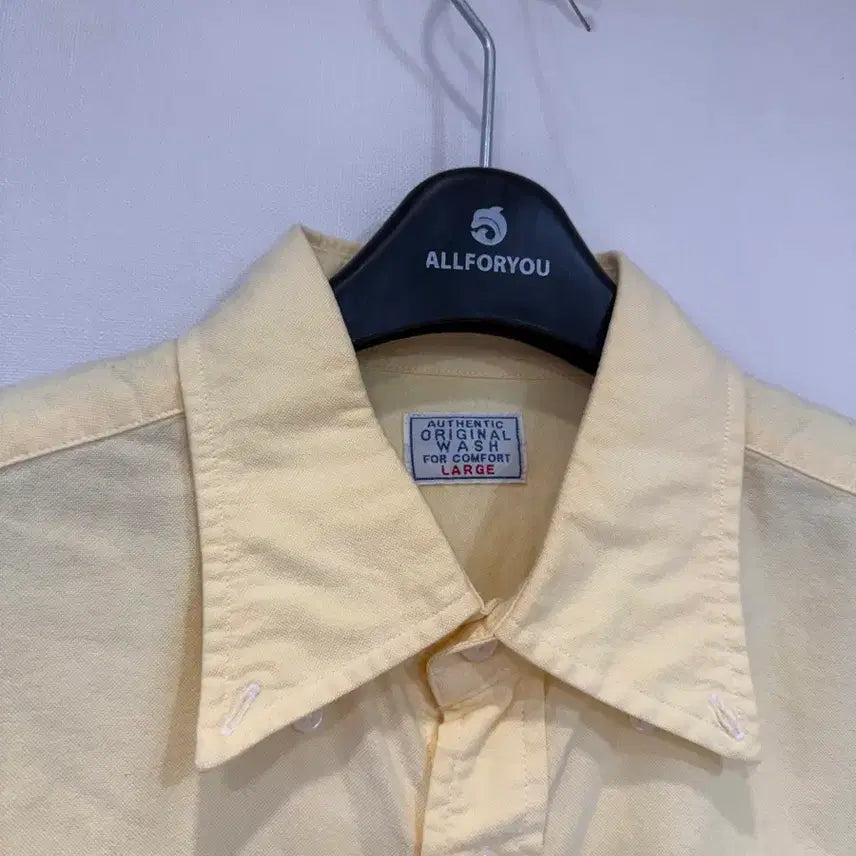 [BUNJANG] Uniqlo Cotton Shirt Large Yellow / 유니클로 셔츠 라지 옐로우