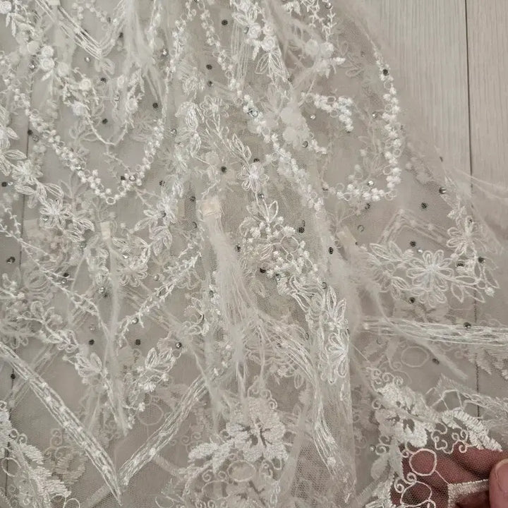 [BUNJANG] Lace Long Dress White / 레이스 롱 원피스 화이트